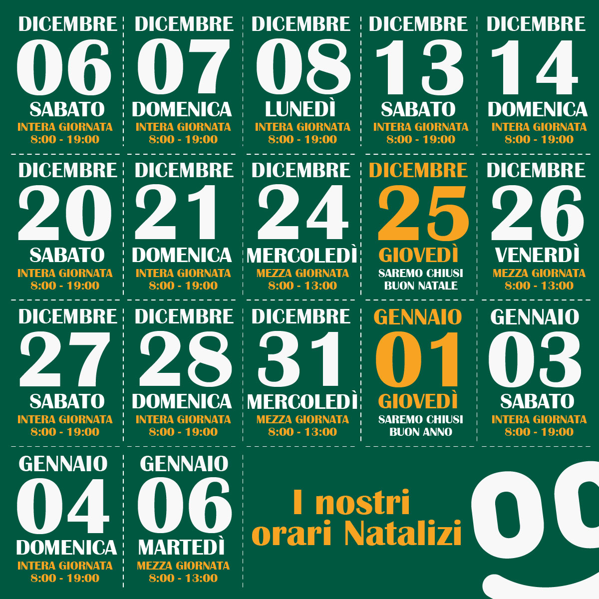 Orari Natalizi 2025
