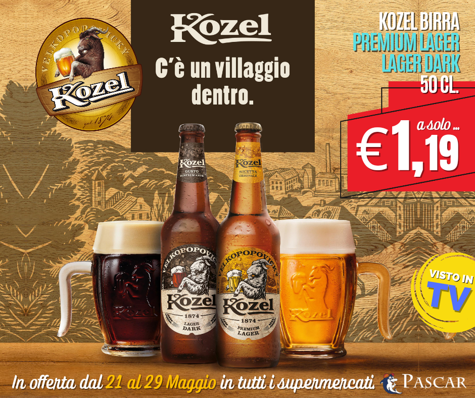 NOVITA'! Scopri la pluripremiata birra Kozel *in offerta!*