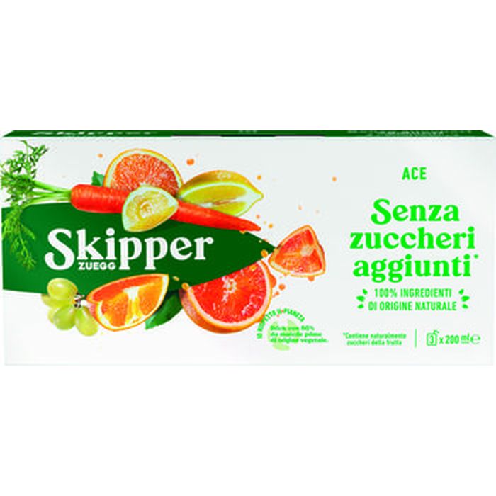 Skipper succhi di frutta senza zucchero vari gusti 200 ml x 3