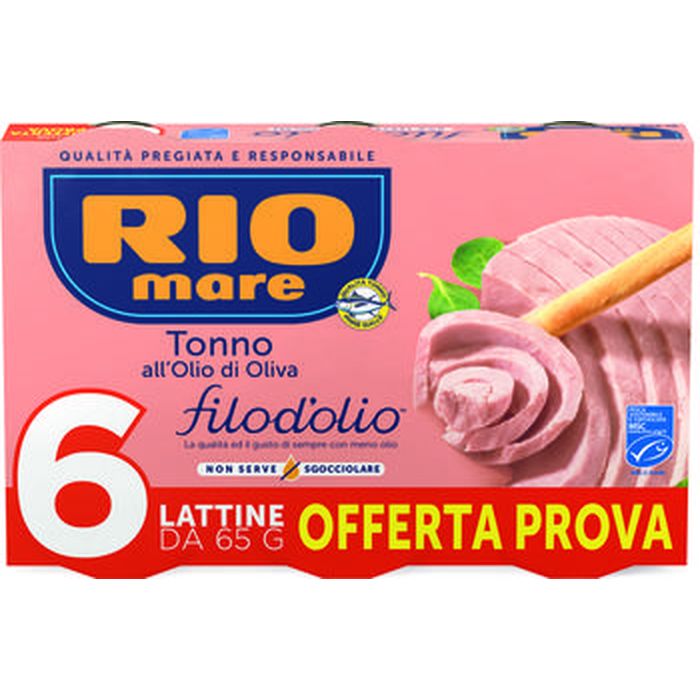 Rio mare tonno filo d'olio 65 gr x 6
