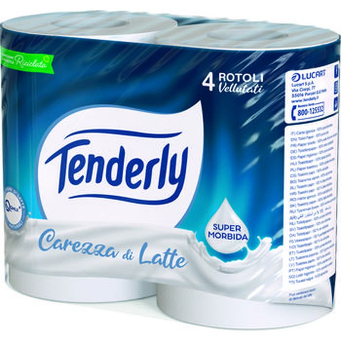 Tenderly carta igienica carezza di latte 4 rotoli