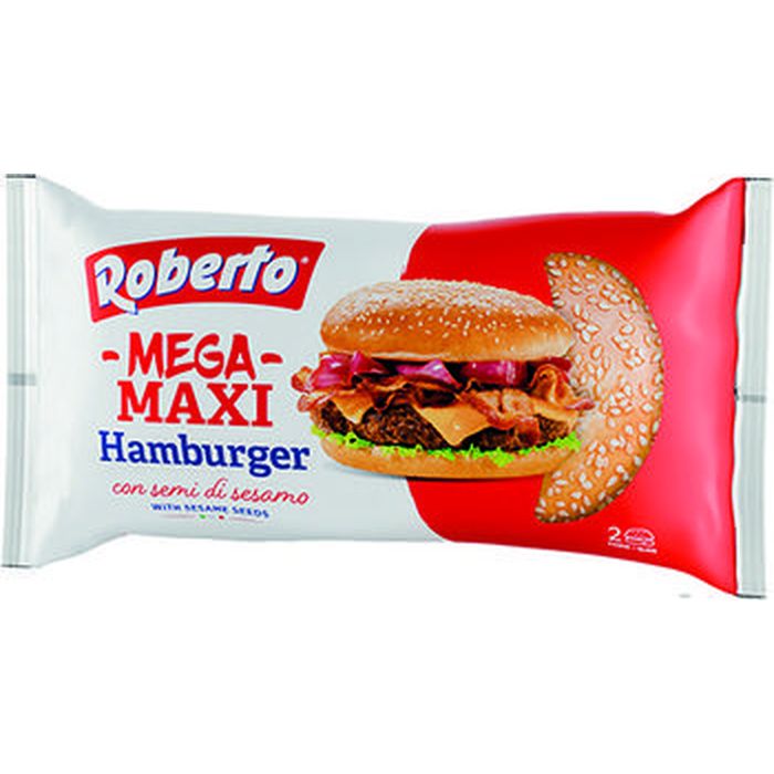 roberto mega maxi hamburger con sesamo 250 gr