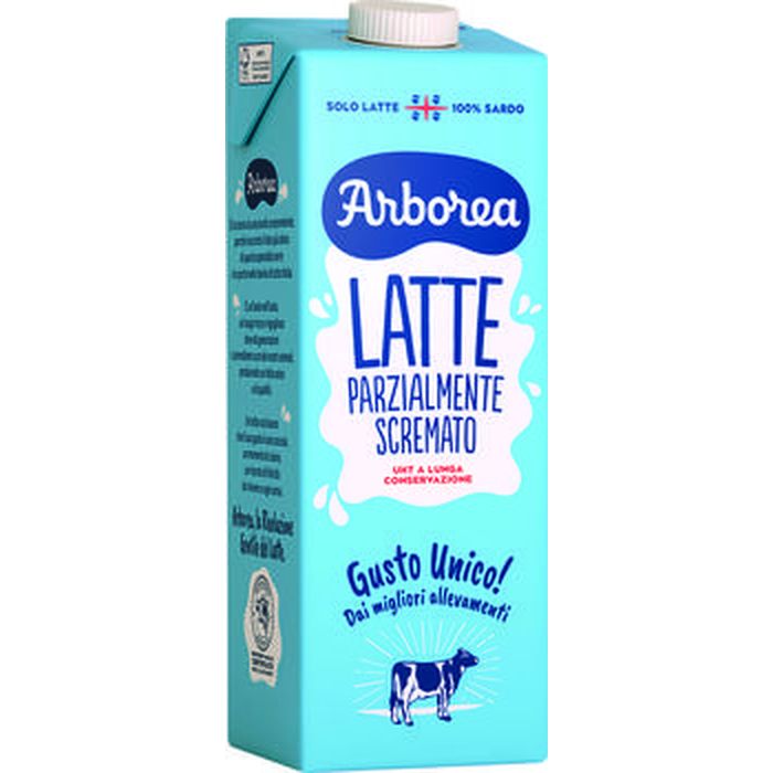 arborea latte uht parzialmente scremato brik 1 lt