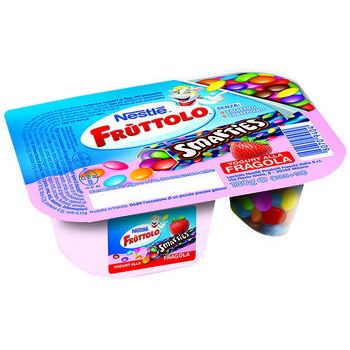 NESTLÈ - fruttolo con smarties fragola/ vaniglia 120 gr