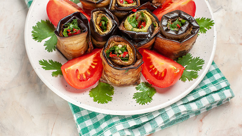 Involtini di melanzane ripieni